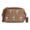 X PEANUTS Collaboration Jamie Coated Canvas Shoulder Bag, Crossbody Bag Medium Women's Tan & Brown Multicolor CBM27-IMY3O