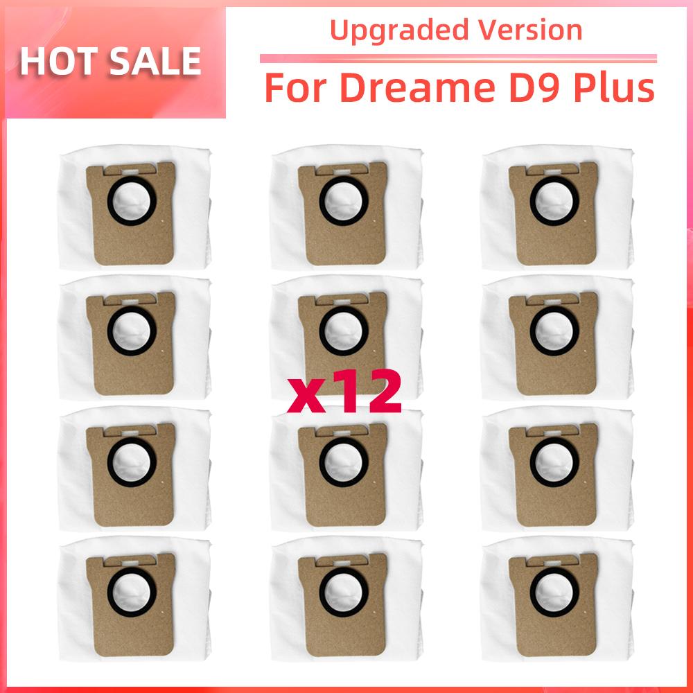 Compatible for Dreame D9 Plus Robot Vacuum Main Side Brush HEPA Filter Mop Pads Dust Bags Replacement Spare Parts Accessories