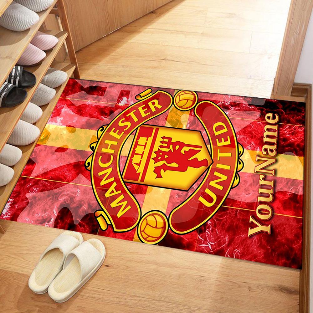 Manchester Personalized Name Carpet Suitable for Dormitory Playrooms Study room Foyer Anti-slip Rug Office home decor Gift for Festivals