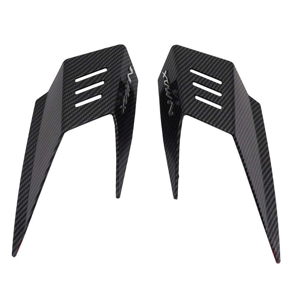 Black/Carbon Fiber Motorcycle Winglet Wing Deflector Spoiler Fairing Side Air Flow Cover AccessoriesFor Yamaha Nmax Turbo 2025