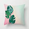 Pink Tropical Leaf Pillowcase Office Living Room Home Pillowcase Car Ornaments