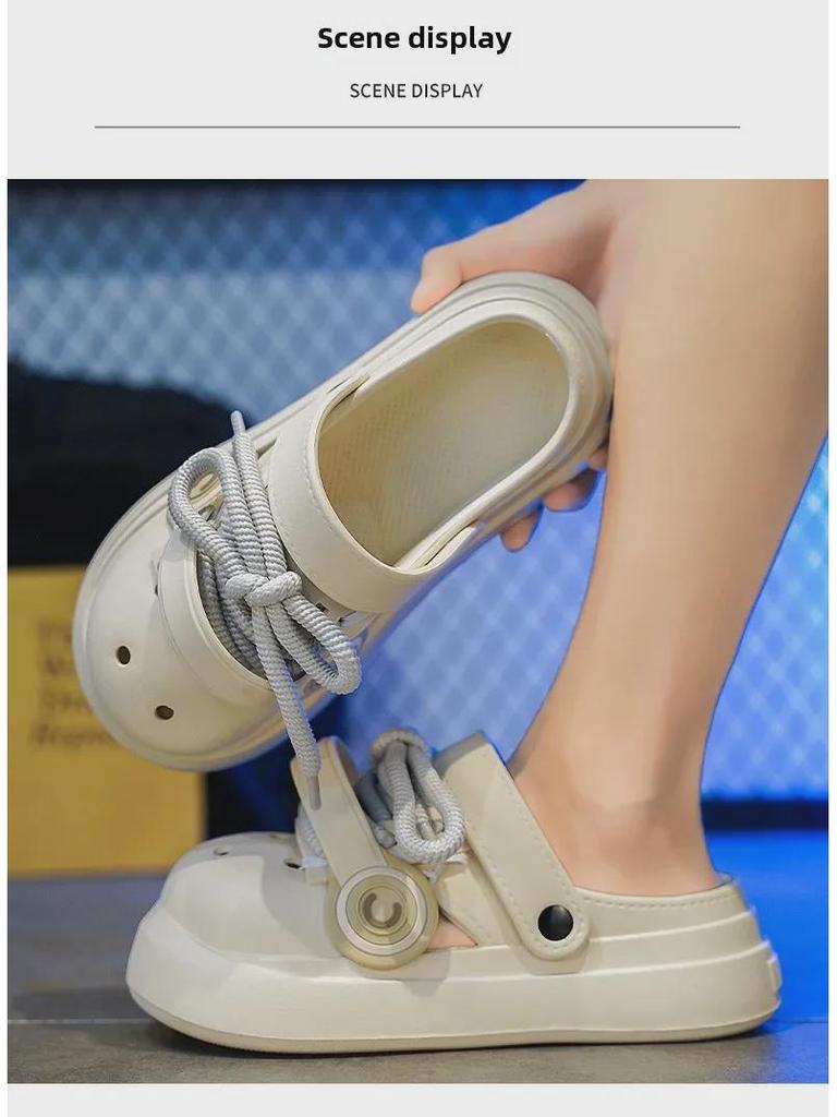 Thick-Soled Couple's Breathable Non-Slip Beach Sandals for Comfortable Holiday Leisure