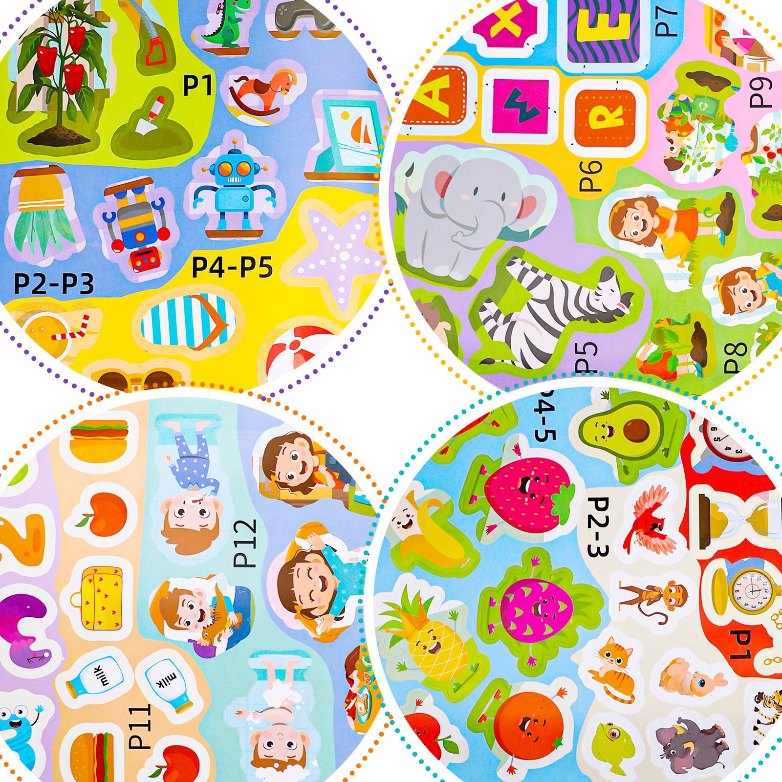 Набор активностей с наклейками для детей, 10 штук. Веселый и творческий, 10 упаковок для малышей. Многоразовые книжки с наклейками