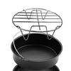 6/7/8Inch Grid Airfryer Grill Cooling Cooking Stainless Steel Air Fryer Racks For Steaming Stand Multi-purpose Baking Air Fryer