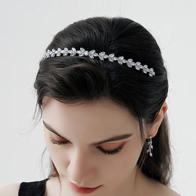 South Korea's Full Hair Accessories Temperament Simple Thin Headband Women's All-matching Fairy Pressing Crystal Zircon