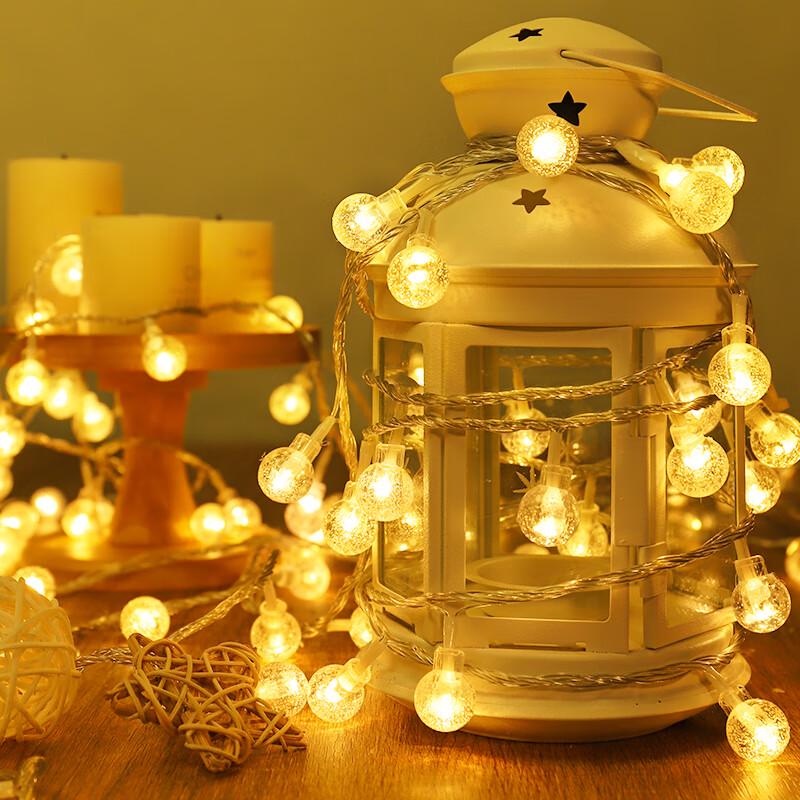 Warm White Crystal Ball LED Decorative String Lights 6 Meters 40 Lights