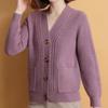 Warm Soft Fall Winter Sweater Coat Loose One Size Lady Cardigan Jacket Long Sleeve Thick Knitted Elastic Buttons Single Breasted
