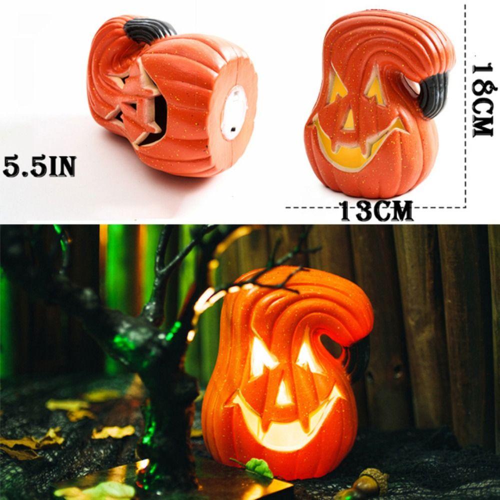 Plastic Pumpkin Led Lamp Reusable Pumpkin Floor Lamp Interesting Halloween Pumpkin Lantern  Party