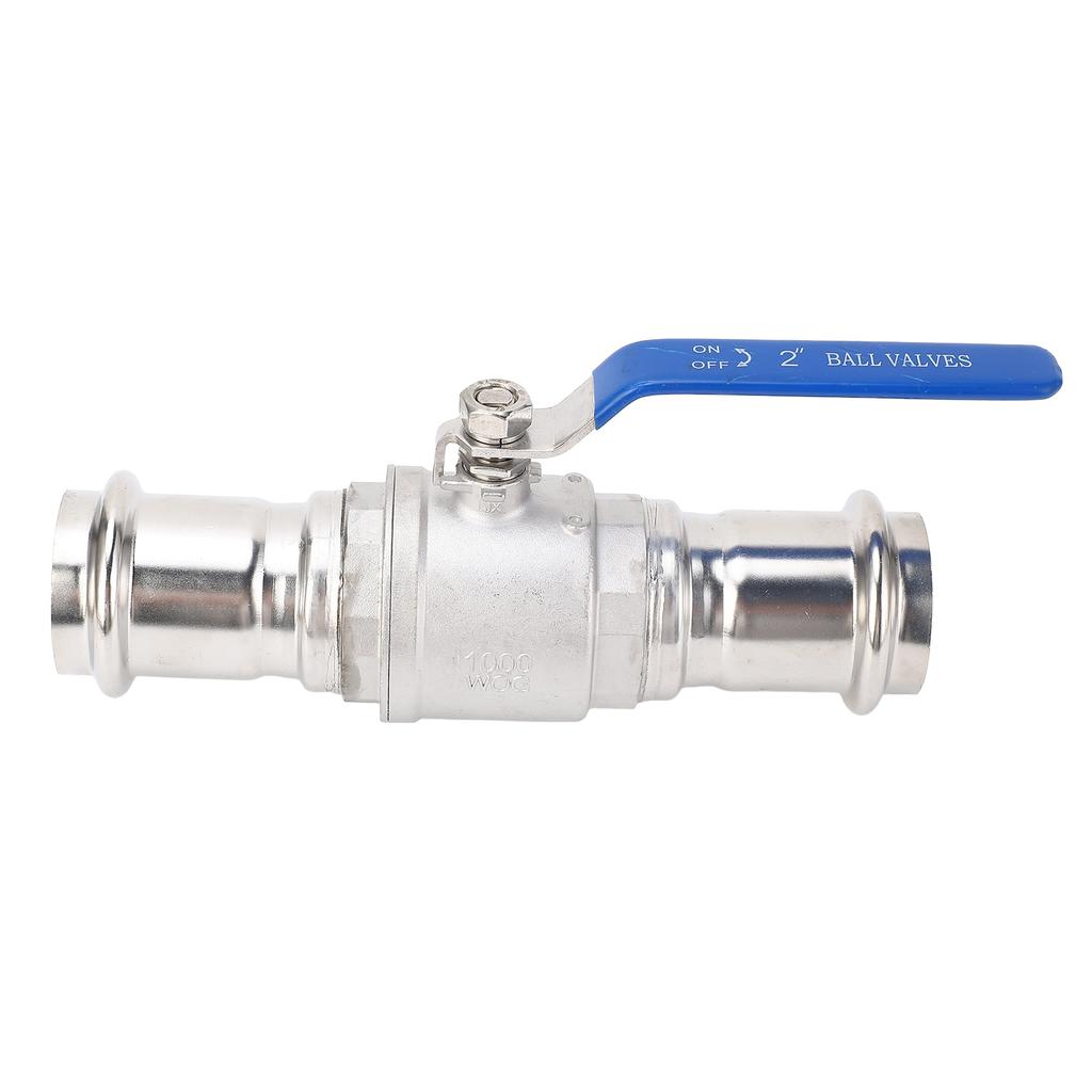 Press Ball Valve 2 Inch DN50 1000PSI WOG 304 Stainless Steel Pipe Ball Valve for Water Oil Steam