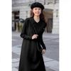 Chic Doll Collar Knitted Dress Set
