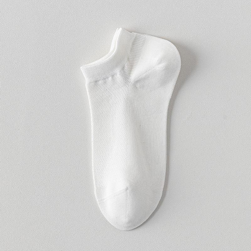 

Boat Socks Women s Summer Thin Pure Cotton Socks Women s Mesh Breathable Boneless Antibacterial and Deodorizing Summer Short Socks 1 pair білий