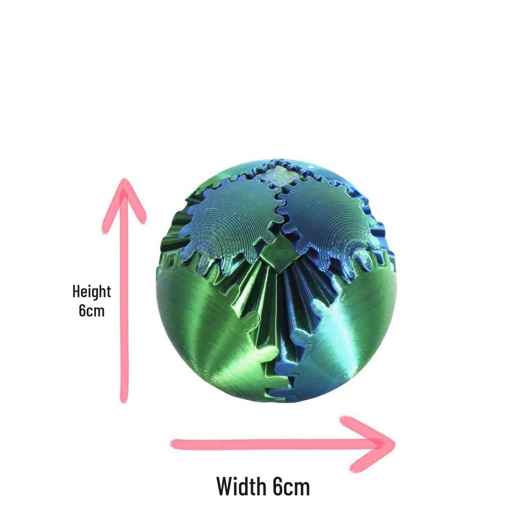3D Gear Ball: Interactive Rotating Decompression Toy