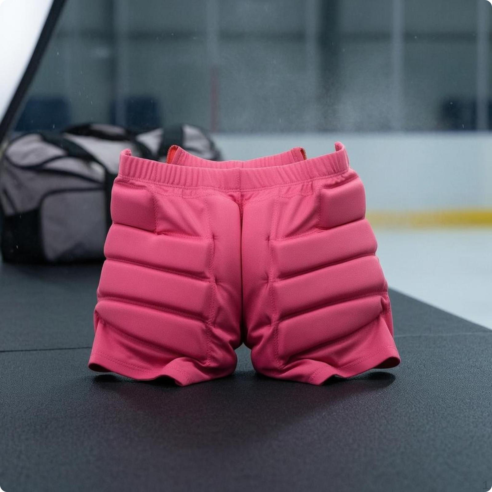 Padded Skating Shorts Zippered Side Openings Hip Protector Stretch Material Tailbone