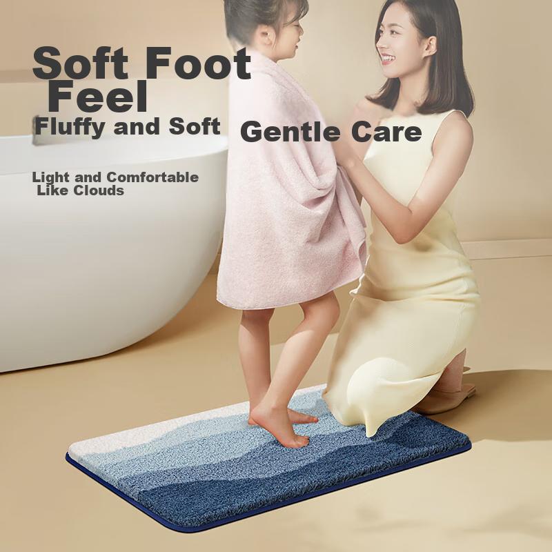 Dajiang Bathroom Mat, Non-Slip Foot Pad for Toilet, Absorbent Mat for Bathroom Entrance, 50x100cm