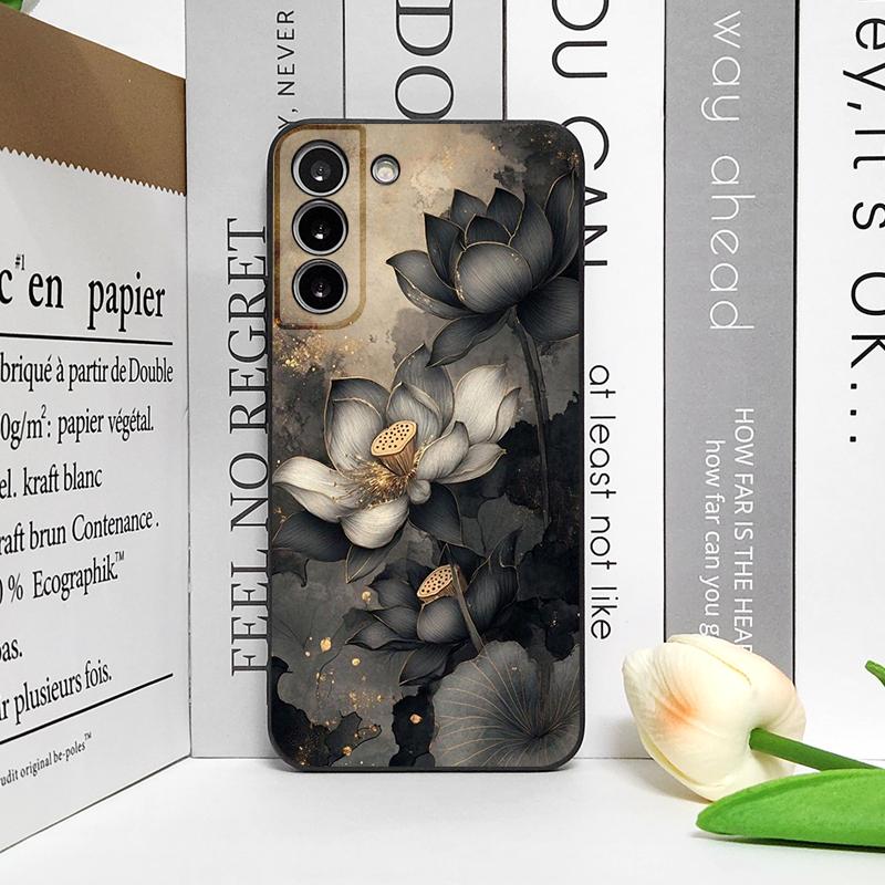 Luxury Lotus Flower Pattern Phone Case for Google Pixel 10 9 A 8 A 7A 6A 7 PRO 8 9 Pro XL 4G 5G Silicone Soft Cover Floral Shell