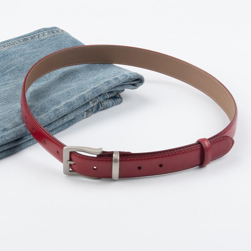Genuine Leather Belt with Jeans and Trousers for Women Fashion Decorative Belt for Women Simple Versatile Trousers