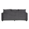 [5-Kissen Supreme Set] LED-Sofa mit wolkenweichem Sitzgefühl: 3-Sitzer-Sofa + Überdimensionierter abnehmbarer Hocker, Tragfähige modulare Möbel in L-Form