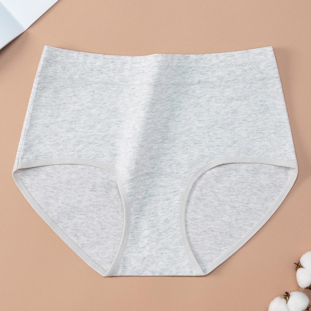 Plus Size Women's Cotton Extended Crotch Comfortable Breathable Belly Triangle Briefs
