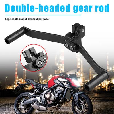 Double-Headed Shift Lever Aluminum Universal Footrest Pedal Shifter for ATV Dirt Bike Moped Scooter