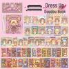 Little Mochi Dress-Up Sticker Book: Girl's Toy, Quiet Book, Birthday Gift Set with Scenery Stickers