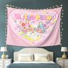 1pc Kawaii Wall Hanging Premium Polyester 2D Flat Print Pastel Decorative Tapestry for Bedroom  Nursery  Gift for Kawaii Lov