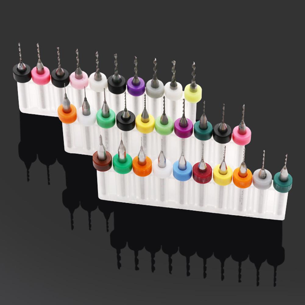 10pcs/set Carbide PCB Drill Bit Set For Precision Metal & Circuit Board Work Drilling Shank Mini CNC Drilling Tools