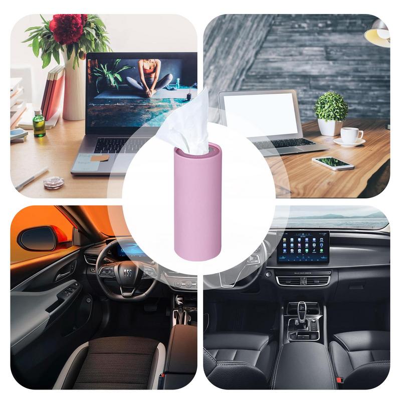 Car Tissue Dispenser Refillable Facial Tissue Box With 40 Tissues Portable Car Accessories Durable Tissue Cover For Tissue