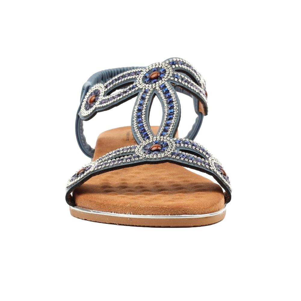 Lunar Womens/Ladies Indigo Wide Sandals