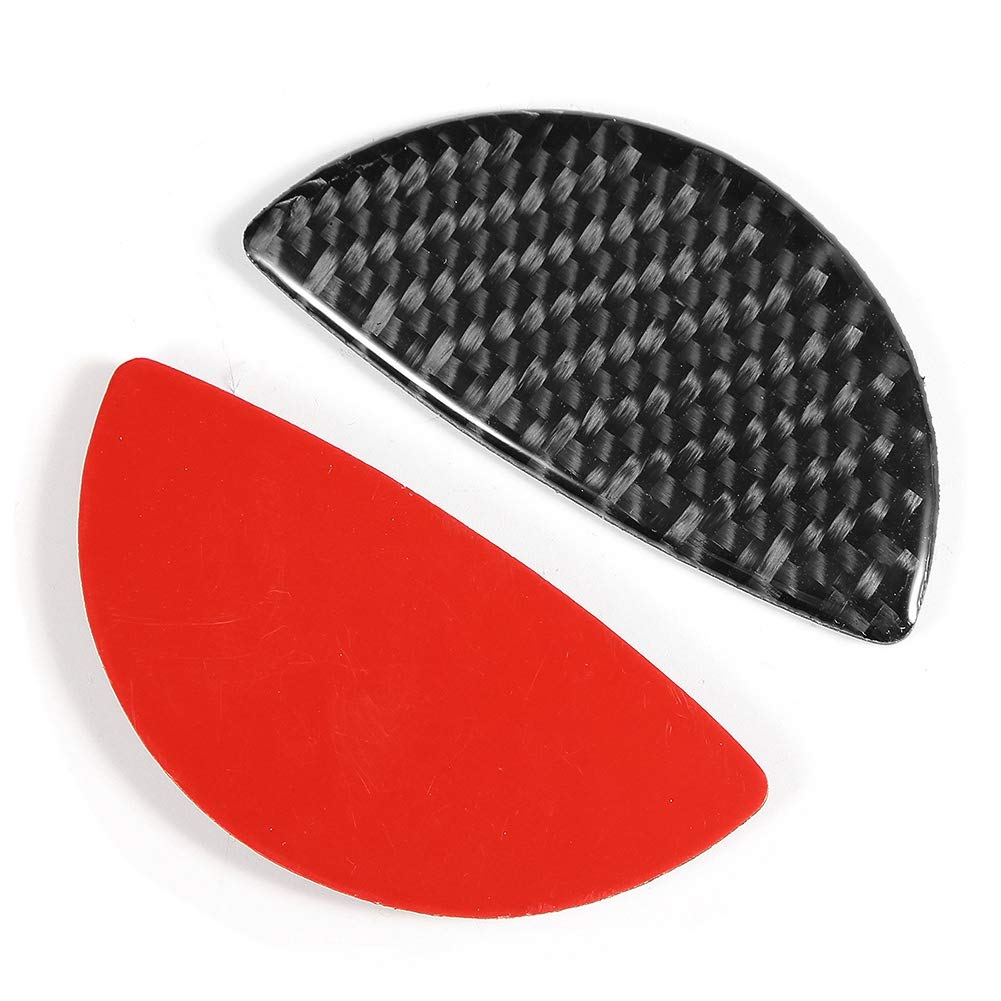Akozon Door Handle Cover 2pcs Carbon Fiber Car Interior Door Handle Cover Sticker Trim Fit for Mini Cooper R55/R56/R60