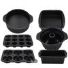 Silicone cake mold six-piece set food grade silicone round cake shop kitchen baking silicone cake mold
