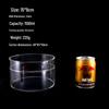 Round Transparent PS Plastic Storage Box with Lid for Digital Accessories, Jewelry, or Snacks