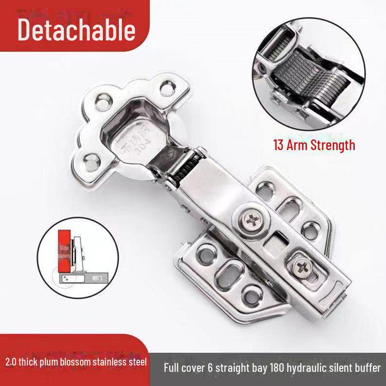 304 Stainless Steel Hydraulic Buffer Wardrobe Cabinet Door Folding Hinge
