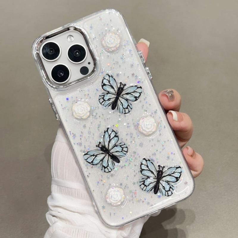 Epoxy Three-dimensional Crystal Butterfly S11ultra/s11 Mobile Phone Case On Samsung A11/A11 Transparent S11FE