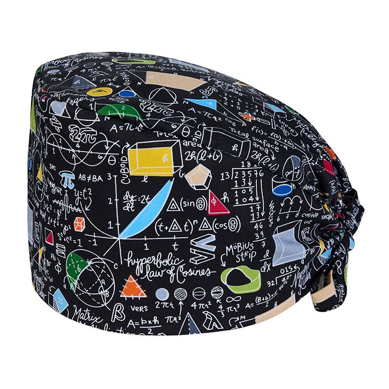Unisex All-Cotton Printed Surgical Cap for Medical and Food Services