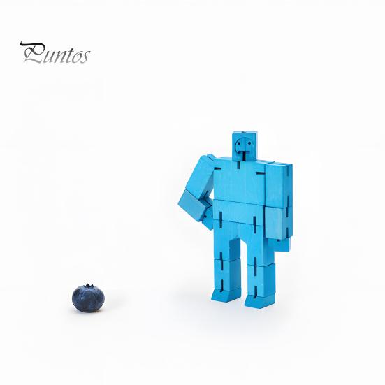 Wooden Cube Robot Toy Educational Transforming Robot Action Figure 3D Puzzle Twisted Cube Robot Building Block Toy Toddlers Boys Girls Gift