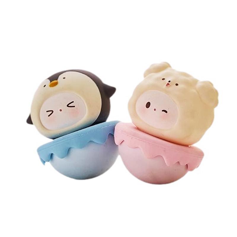 Cartoon Tumbler Ornament Mini Tumbler Toys Ornaments Desktop Festival Decoration For Christmas Easter Carnival Party Favor