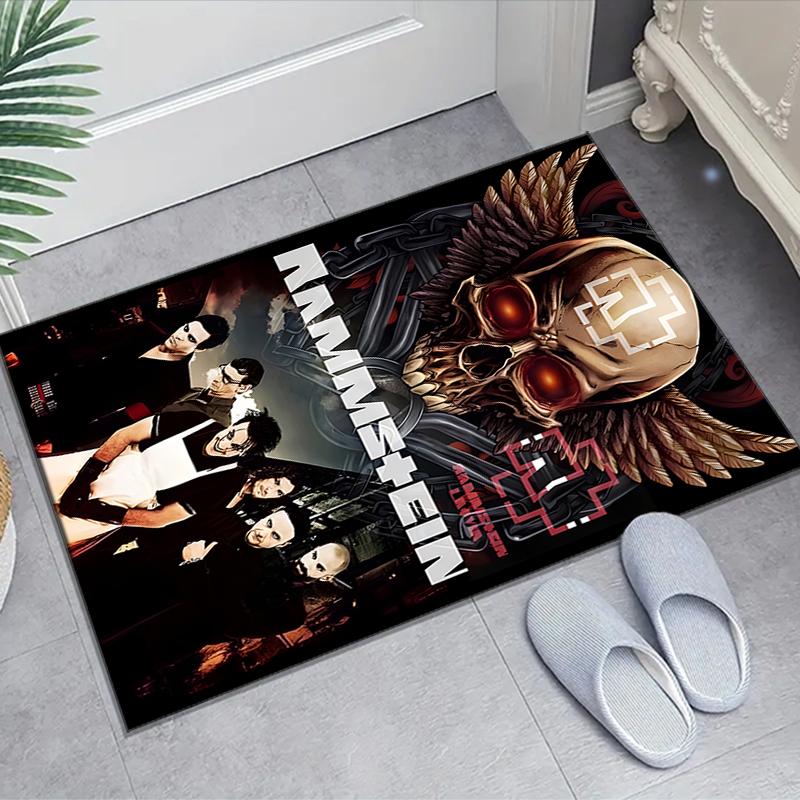 1 Stück Rammstein1 Design Teppich - Rutschfest, Weich & Gemütlich Fußmatte für Wohnzimmer, Schlafzimmer, Büro - Innen-/Außenbereich Dekorteppich