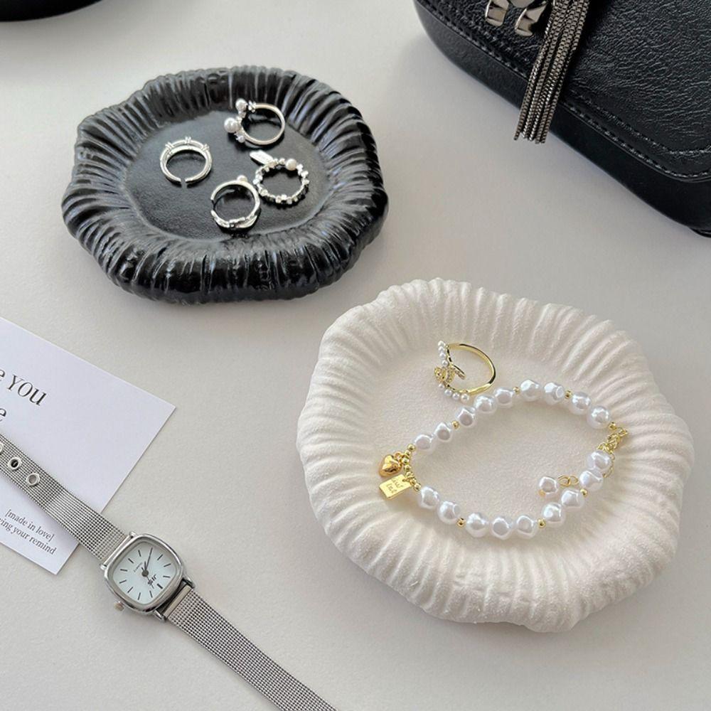 Creative Jewelry Display Rack Ceramic Storage Plate Jewelry Storage Tray  Dessert