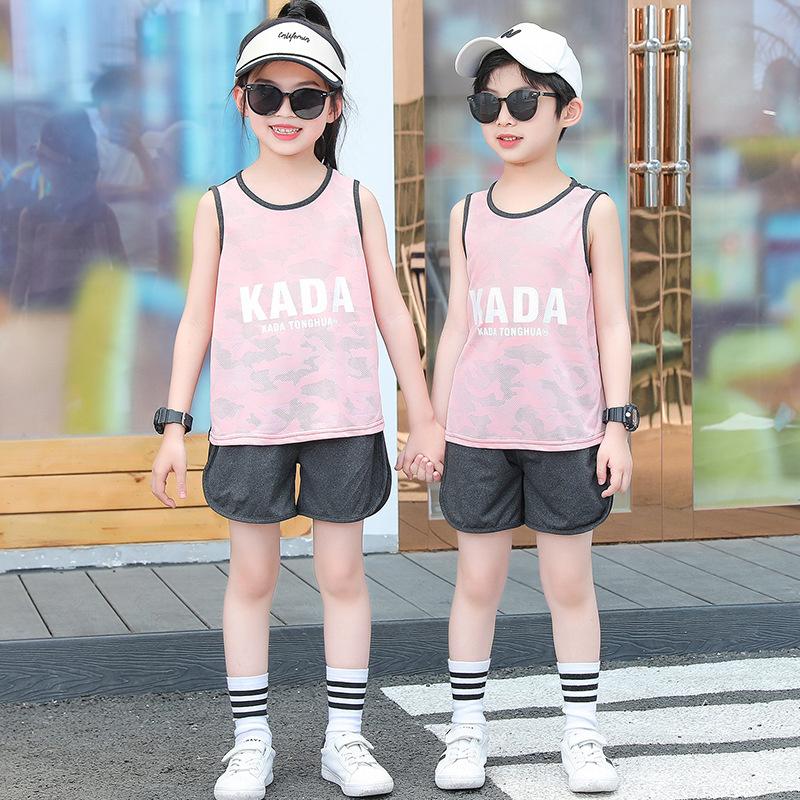 

Детский сетчатый быстросохнущий спортивный комплект для отдыха, летний жилет для мальчиков, модный жилет для девочек 160cm