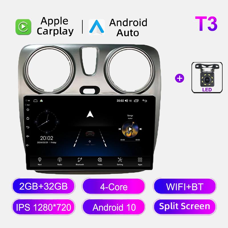 Car Radio For Renault Lodgy Dacia Dokker 2012-2020 4G WIFI Multimedia Video Player GPS Navigation Carplay Android Auto Stereo