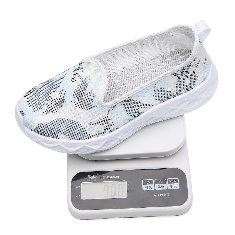 Summer Women Casual Nurse Plus Size Flats Loafers Soft Beach Walking Sports Shoes Lightweight Slip On
