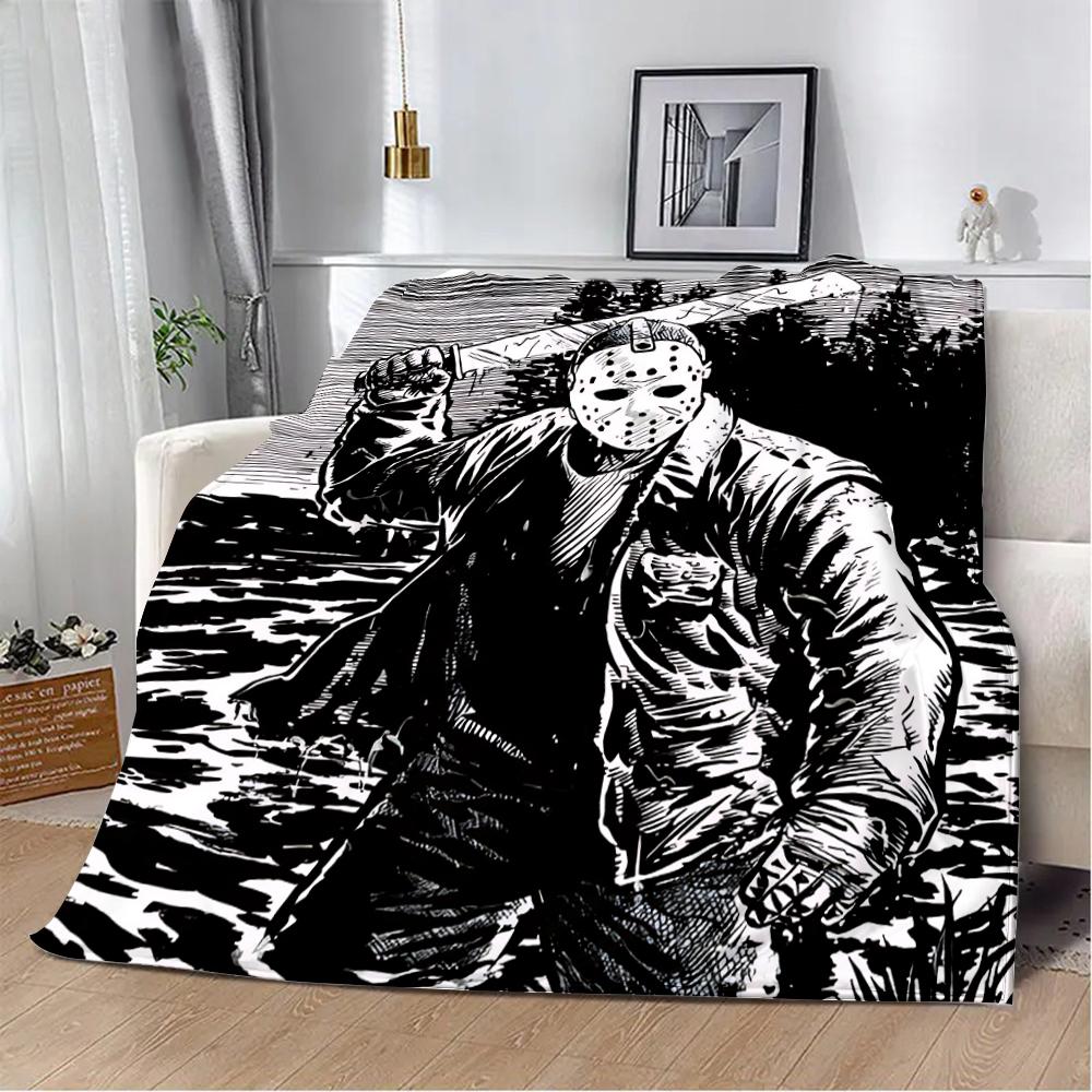Horror Movie Halloween Printed Blanket Picnic Warm Soft Comfortable for Home Travel Bed Birthday Gift