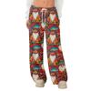 Women's Fleece Wide Leg  Elastic Waist Drawstring Loose Pants Drawstring Pajama Pants Sleepwear Trousers