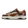 Puma 180 Fabric Synthetic Leather Two-Layer Cowhide Fashion Comfortable Low-Top Sneakers Unisex Sneakers White Brown 389267-28