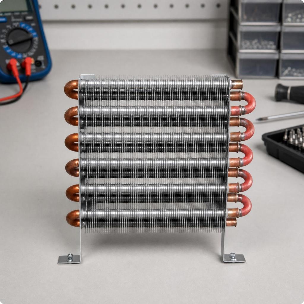 Compact Finned Air-Cooled Condenser Space-Saving Copper Tube Aluminum Fin