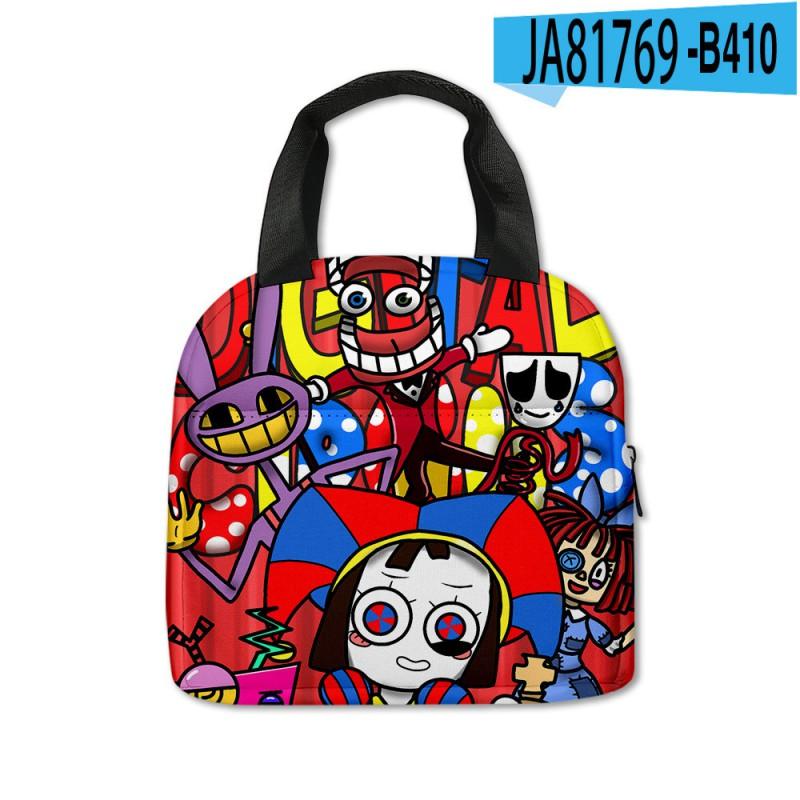 Kids Insulated Lunch Bag With Fun Digital Circus Design Preschool School Use
