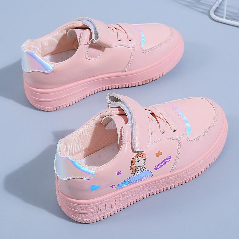 Girls shoes 2021 spring new children's little white shoes girls shoes white board shoes primary school students casual sports shoes