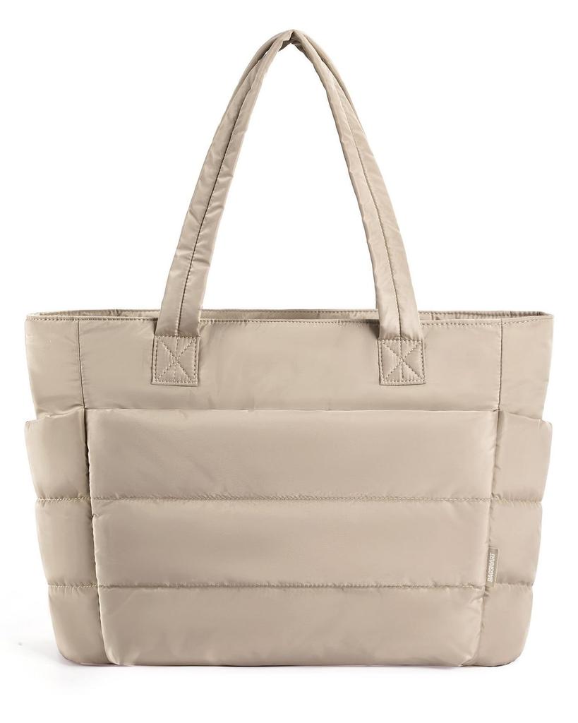 Large Quilted Cott Jacket Tote Bag, Lightweight, Spacious Handbag Shoulder Bags for Work, Travel & Yoga, Fitness, Daily Use