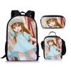 Classic Popular Novelty Funny Platelet Game 3D Print 3pcs/Set pupil School Bags Laptop Daypack Backpack Lunch bag Pencil Case