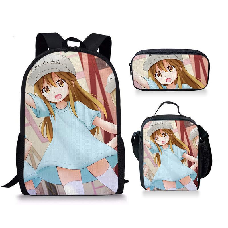 Classic Popular Novelty Funny Platelet Game 3D Print 3pcs/Set pupil School Bags Laptop Daypack Backpack Lunch bag Pencil Case